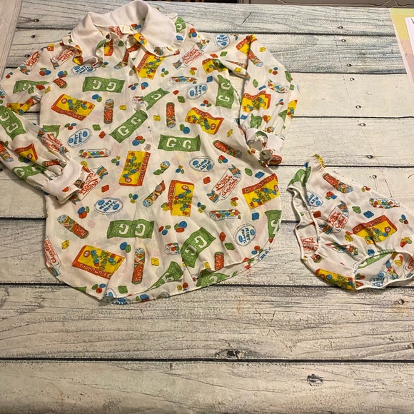 Vintage I & C  Isaacson-Carrico of el campo candy pattern 2 pc pajama set. S - Picture 1 of 16